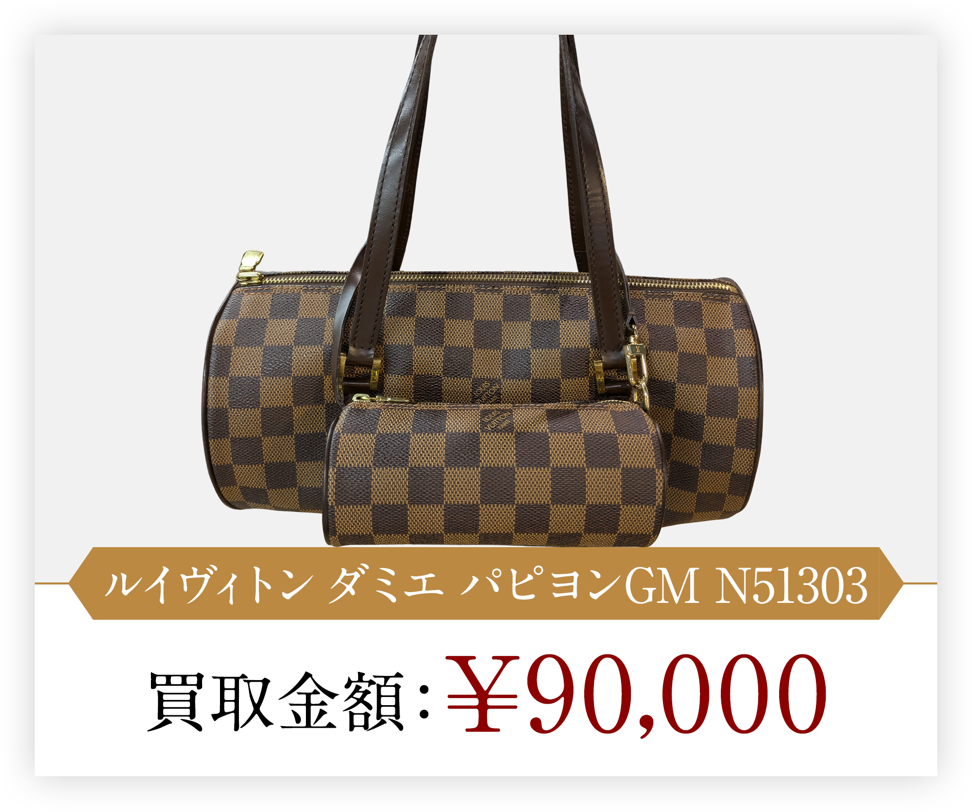 ルイヴィトン ダミエ パピヨンGM　N51303