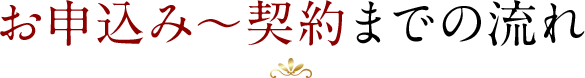 お申込み~契約までの流れ